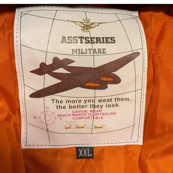 Asstseries Militare NASA Bomber Flight Jacket Navy Blue XXL Space Patch MA-1 - Picture 4 of 16